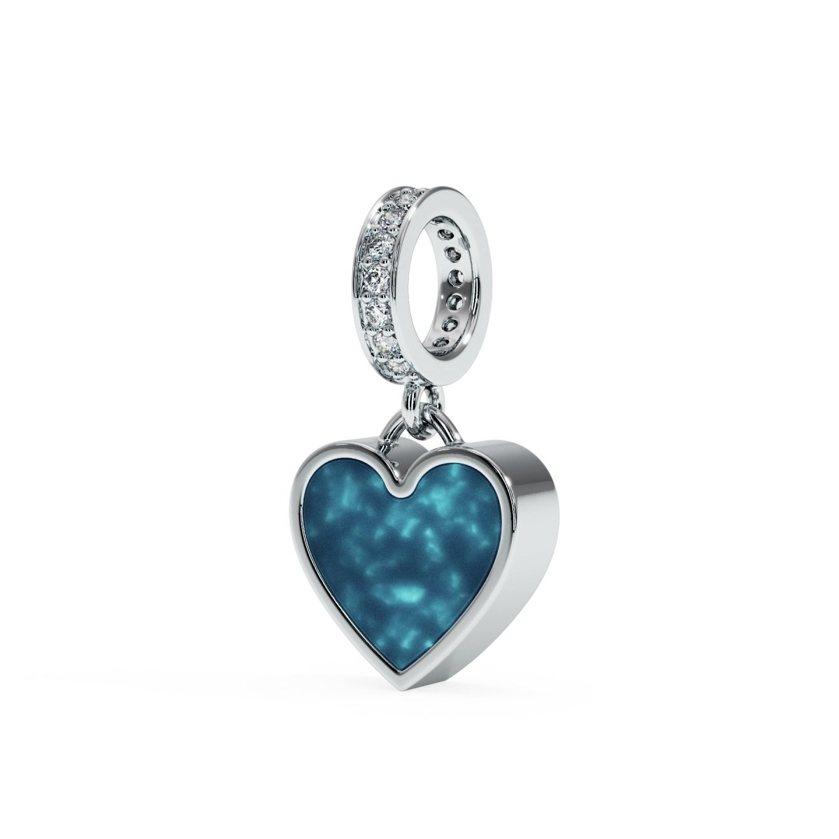 Heart Dangle Crystal Memorial Charm - Samuel Perry