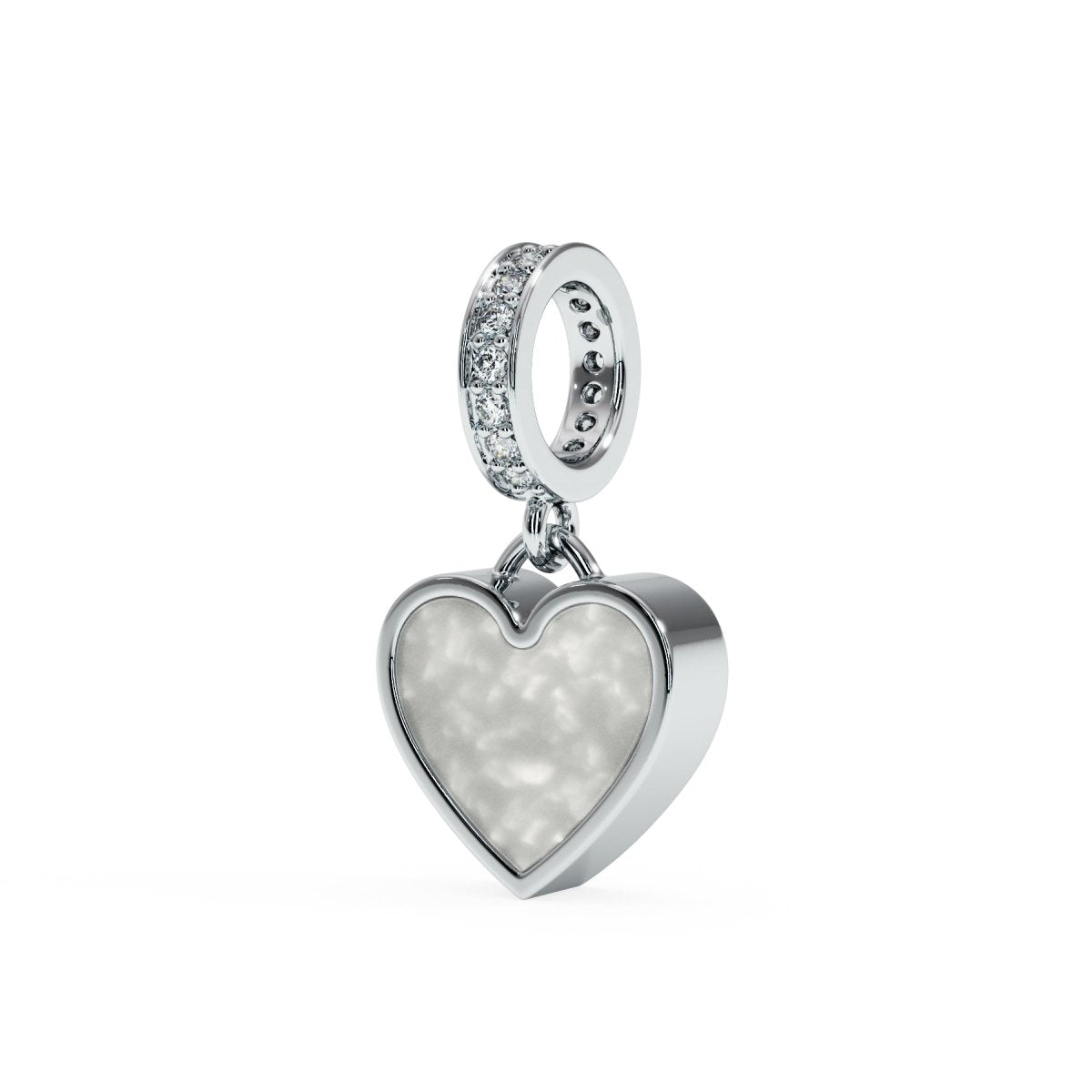 Heart Dangle Crystal Memorial Charm - Samuel Perry