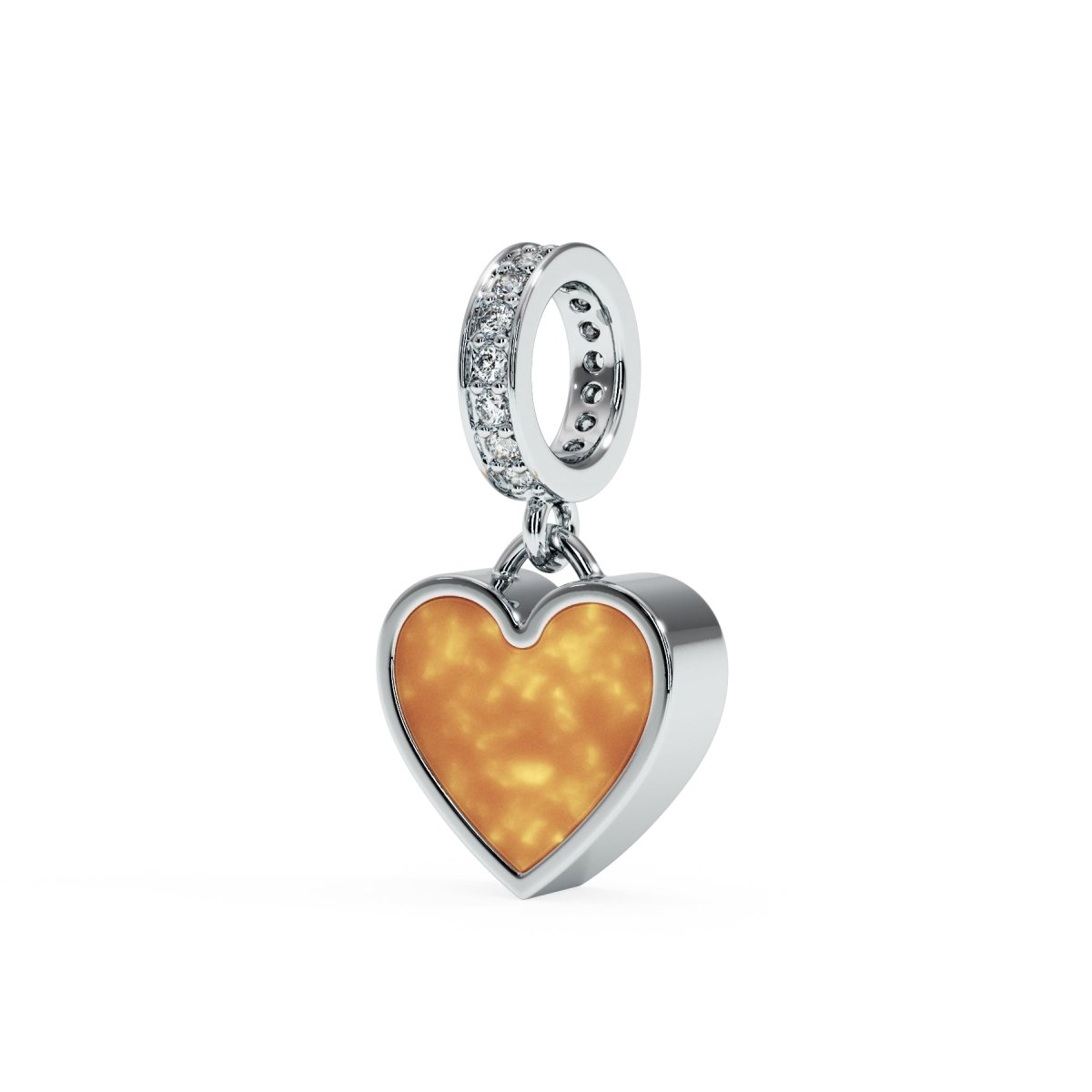 Heart Dangle Crystal Memorial Charm - Samuel Perry