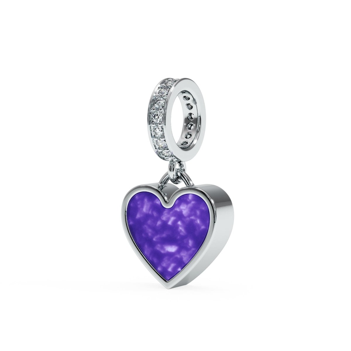 Heart Dangle Crystal Memorial Charm - Samuel Perry