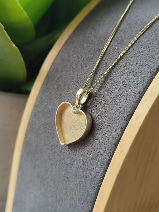 Heart Memorial Necklace in 9ct Yellow Gold - Samuel Perry