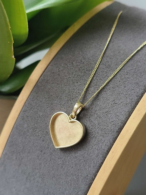 Heart Memorial Necklace in 9ct Yellow Gold - Samuel Perry