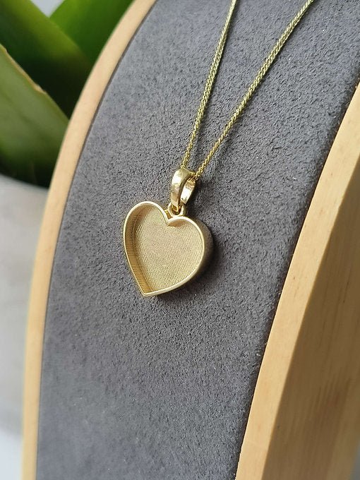 Heart Memorial Necklace in 9ct Yellow Gold - Samuel Perry