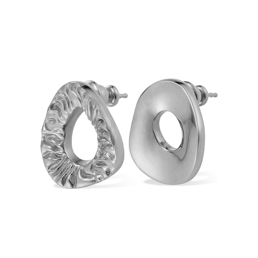 Hepworth Ear Studs in NHS AgAIN Silver - Samuel Perry