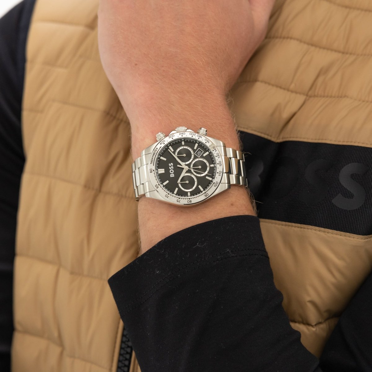 Hero Chronograph Quartz 44mm Mens Watch Black - Samuel Perry