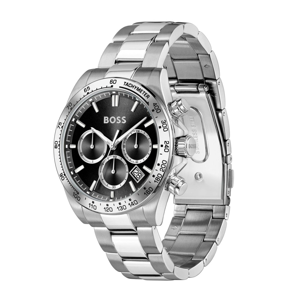 Hero Chronograph Quartz 44mm Mens Watch Black - Samuel Perry