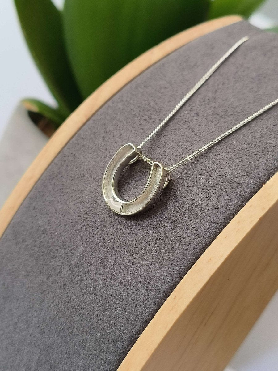 Horseshoe Memorial Necklace in Sterling Silver - Samuel Perry