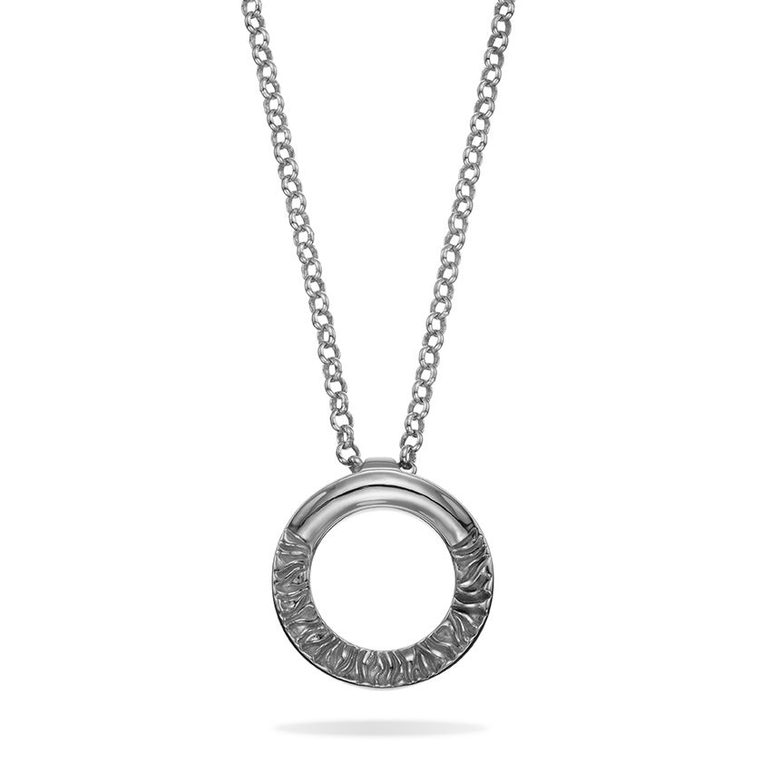 Infinity Slider Necklace in NHS AgAIN Silver - Samuel Perry