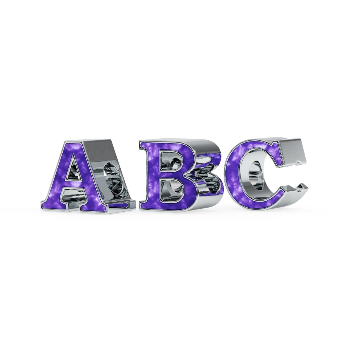Initial Memorial Charm in Sterling Silver - Samuel Perry