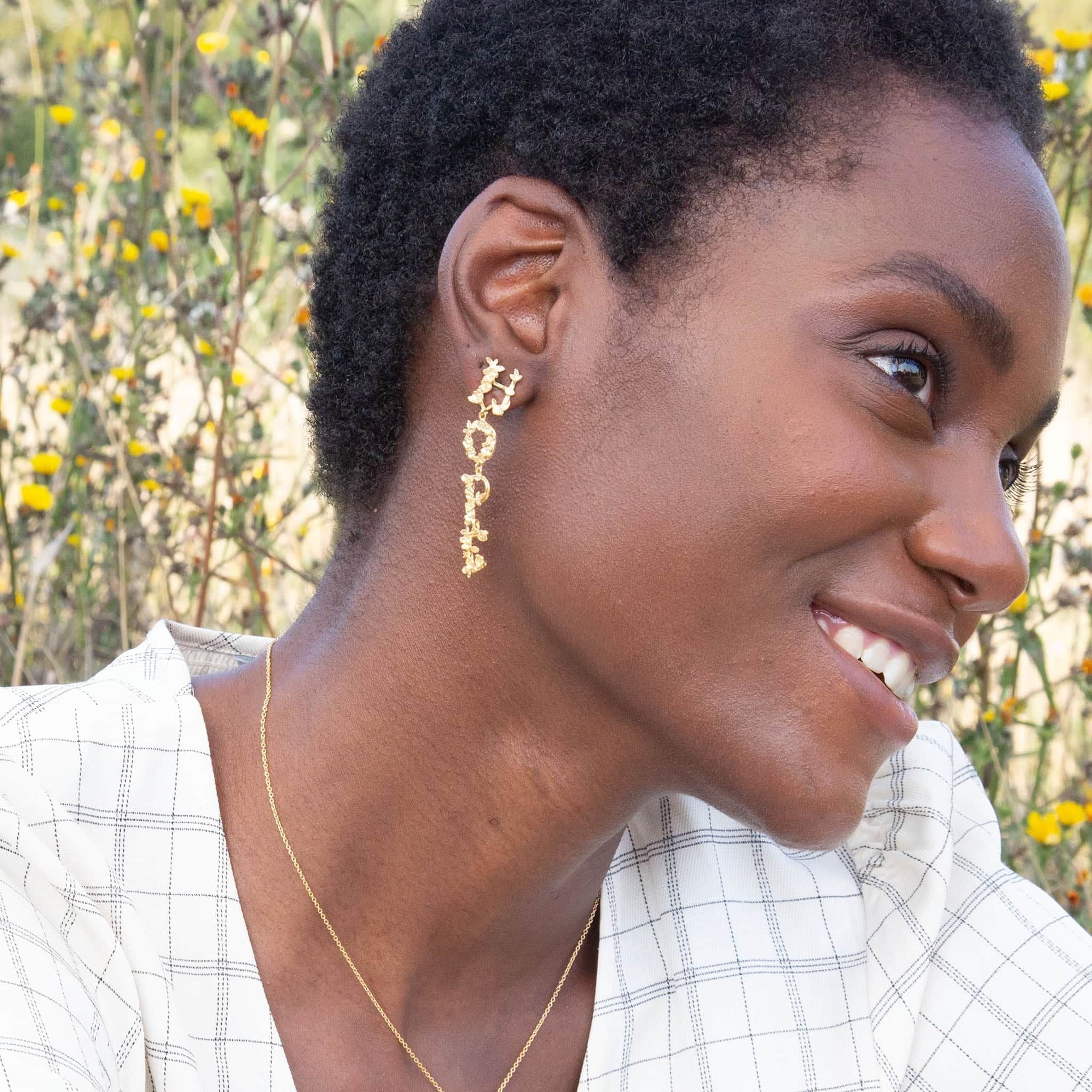 L O V E & H O P E Asymmetric Drop Earrings - Samuel Perry