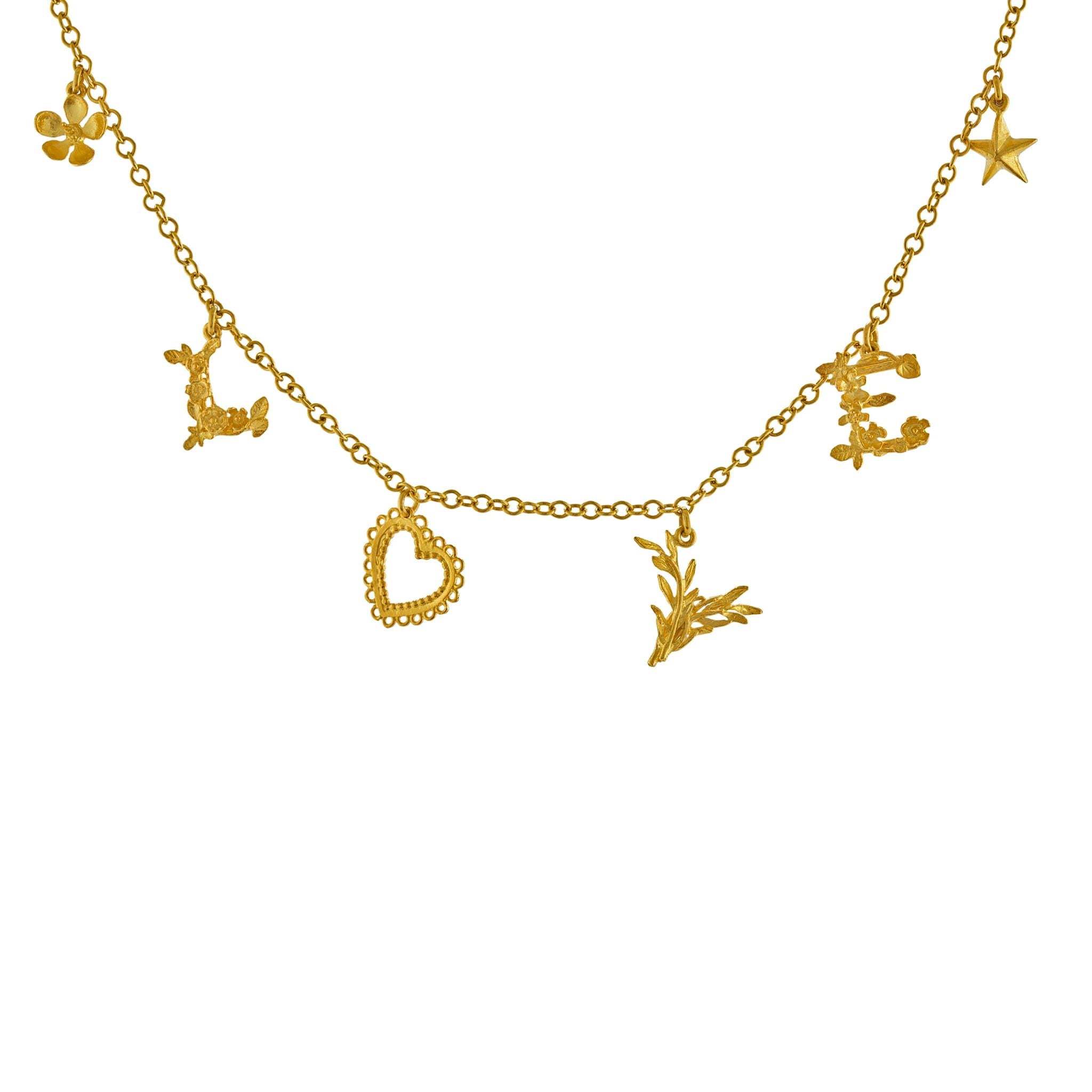 L O V E Mixed Charm Necklace - Samuel Perry