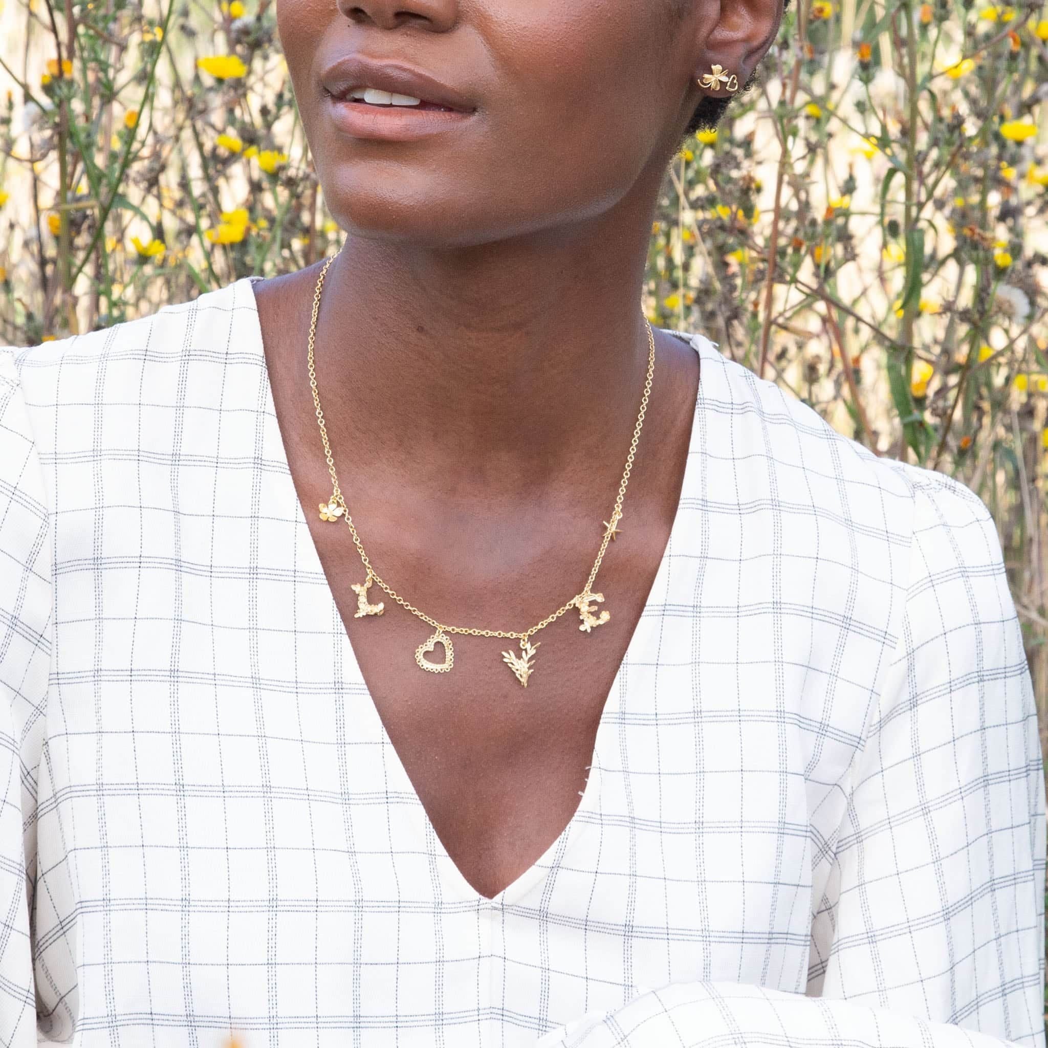 L O V E Mixed Charm Necklace - Samuel Perry
