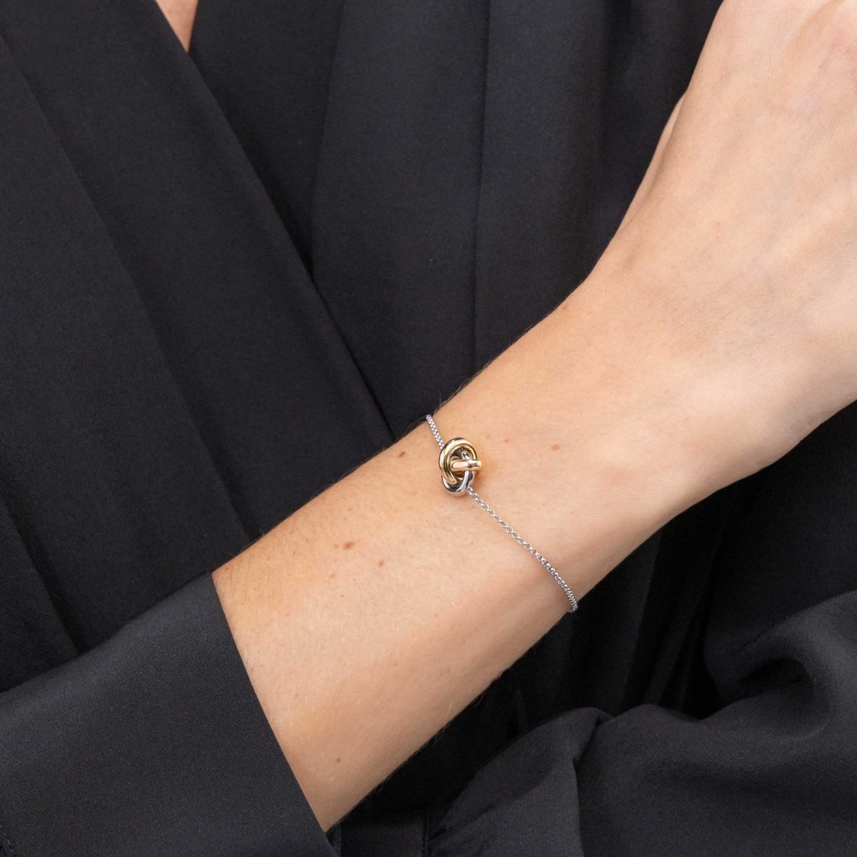 Ladies BOSS Harmonie Three Colour Circle Link Toggle Bracelet - Samuel Perry