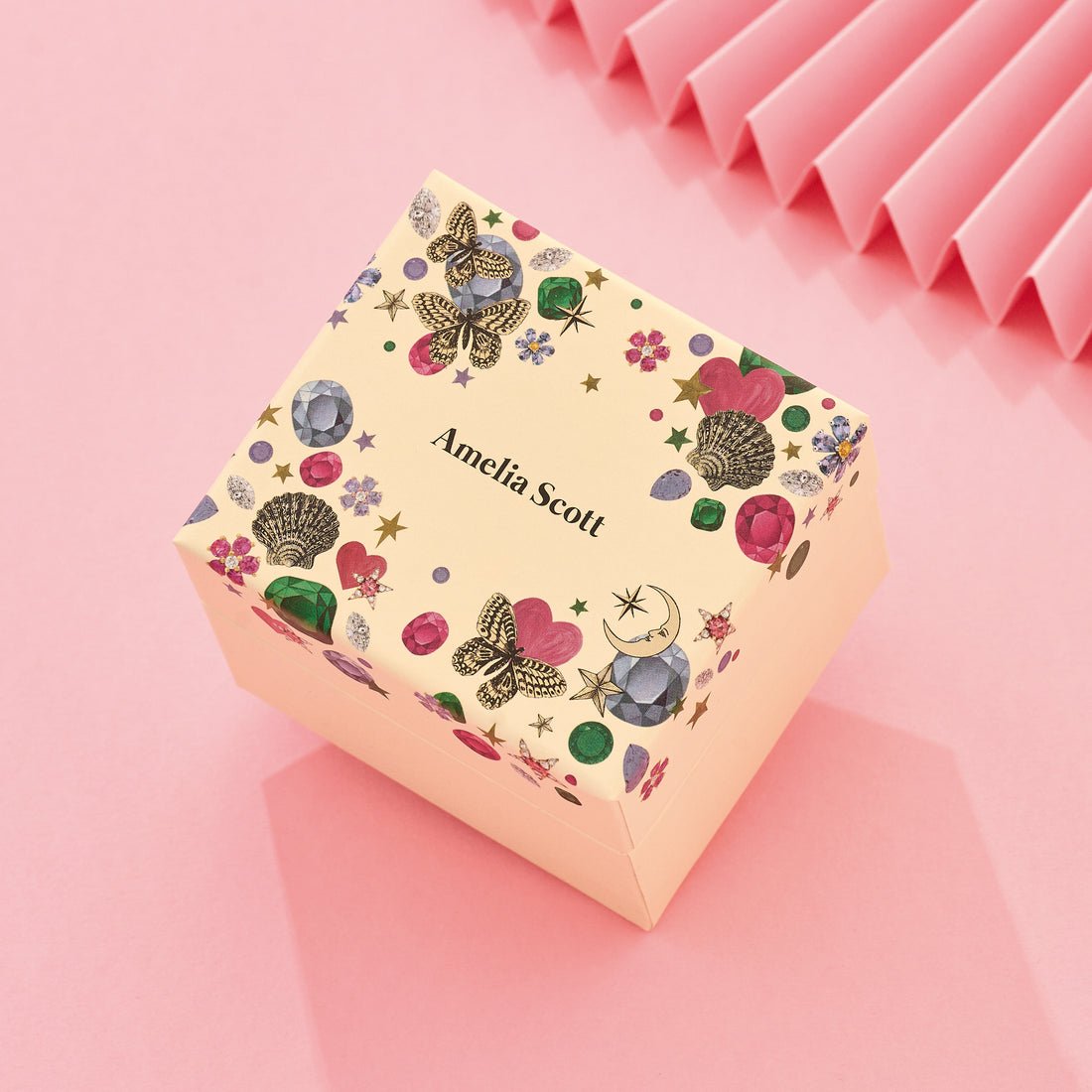 Lucy Scrunchie Candy Stripe Merlot and Rose Velvet - Samuel Perry