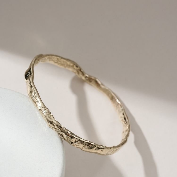 Luna 9ct Yellow Gold Bangle - Samuel Perry