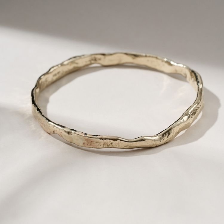 Luna 9ct Yellow Gold Bangle - Samuel Perry