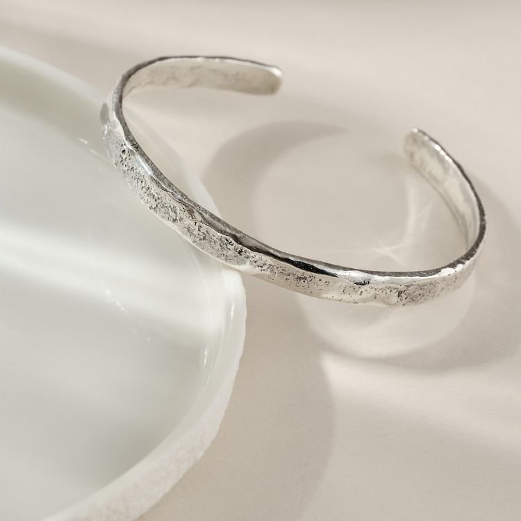 Luna Slim Silver or Gold Cuff Bracelet - Samuel Perry