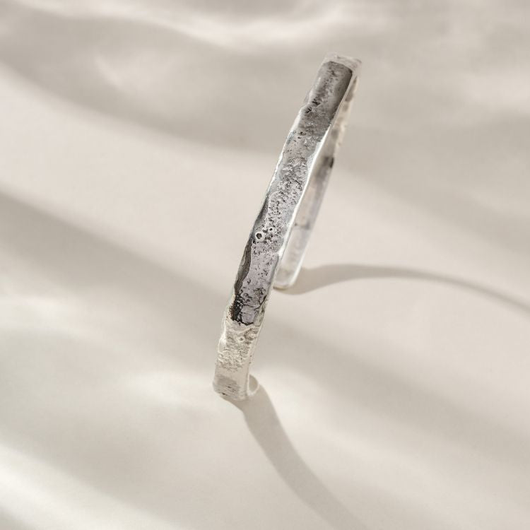 Luna Slim Silver or Gold Cuff Bracelet - Samuel Perry