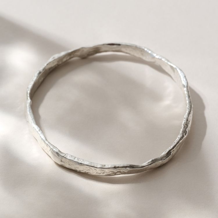 Luna Sterling Silver Bangle - Samuel Perry
