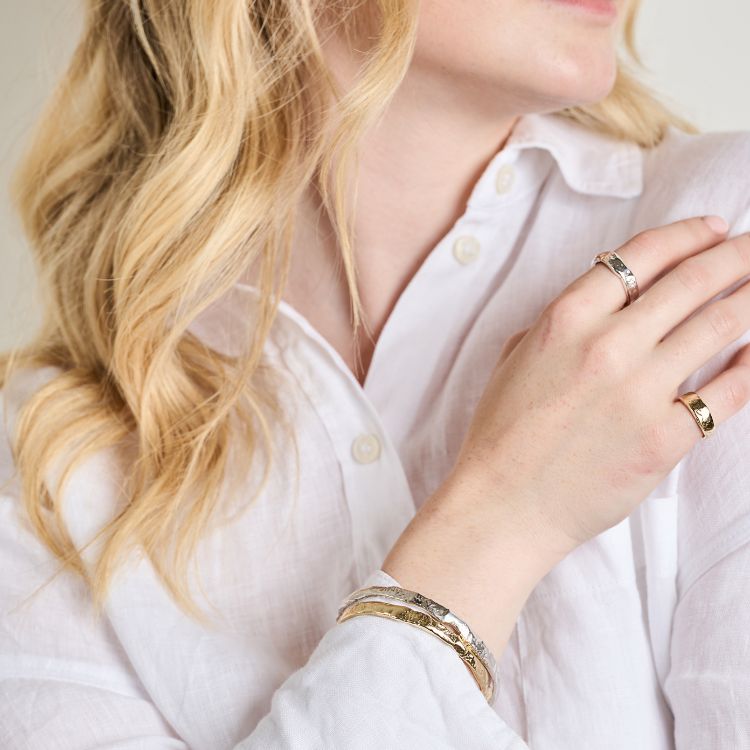 Luna Sterling Silver Bangle - Samuel Perry