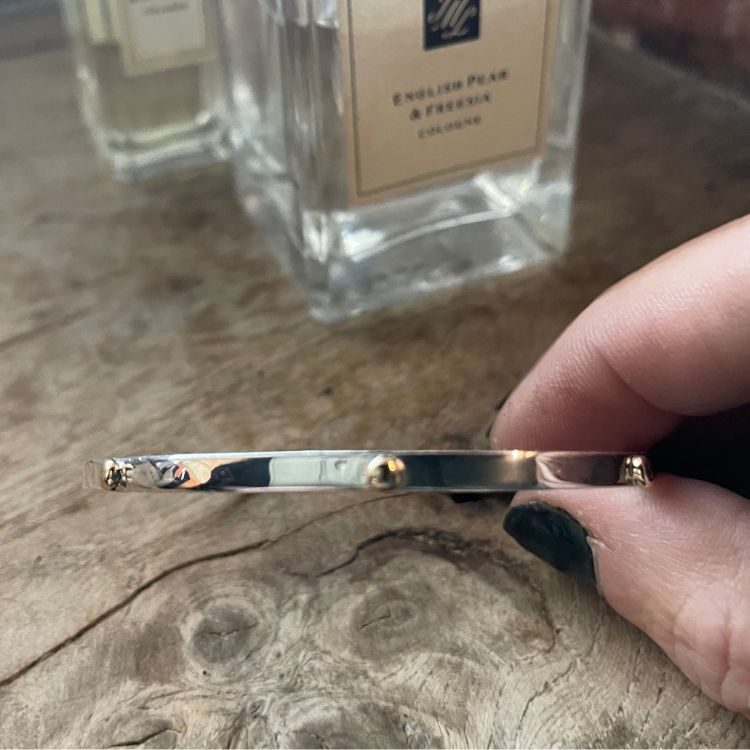Marianne Silver and 9ct Yellow Gold Cuff Bangle - Samuel Perry