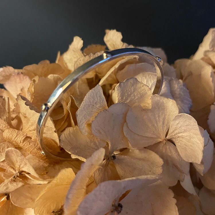 Marianne Silver and 9ct Yellow Gold Cuff Bangle - Samuel Perry