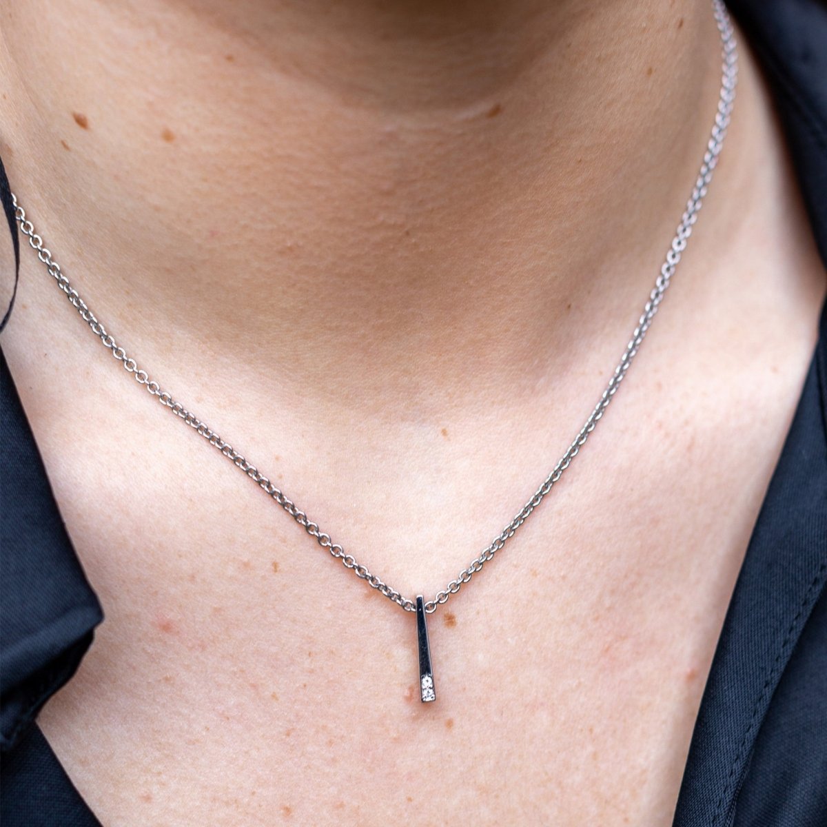 Melody Key Pendant in Sterling Silver - Samuel Perry