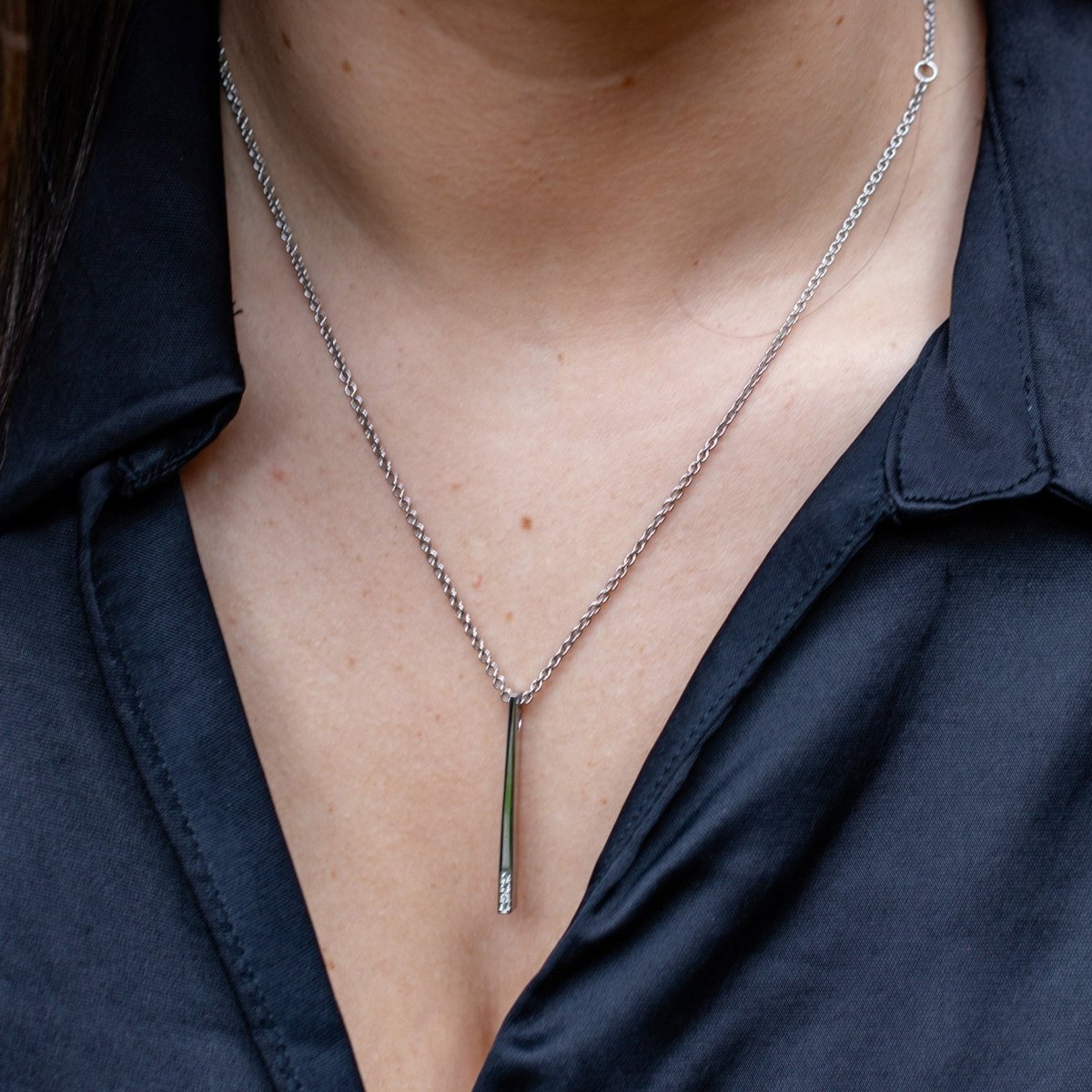 Melody Key Pendant in Sterling Silver - Samuel Perry