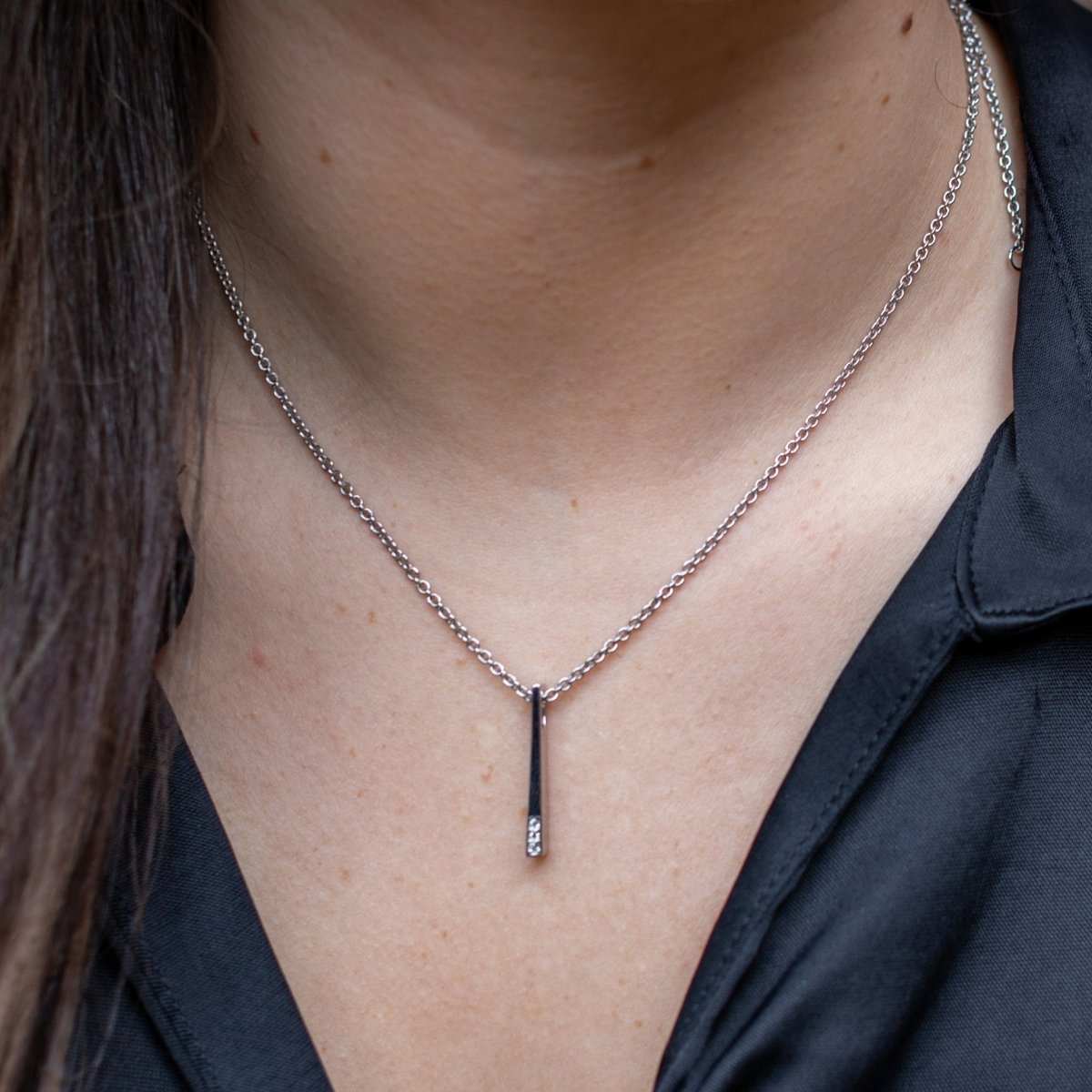 Melody Key Pendant in Sterling Silver - Samuel Perry