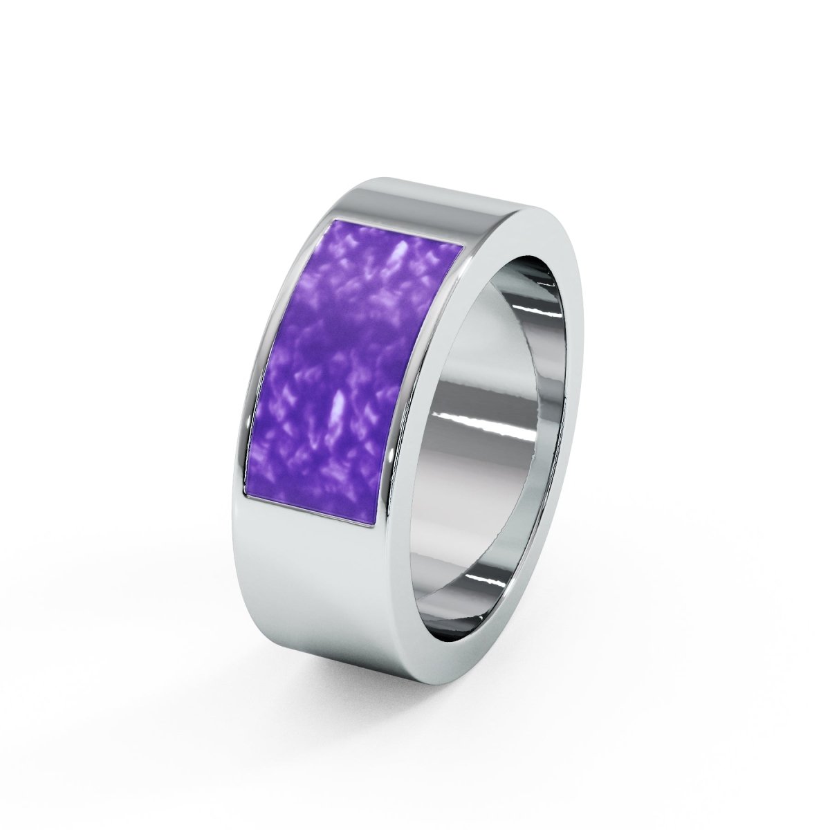 Mens 6mm Traditional Memorial Ashes Ring - Samuel Perry