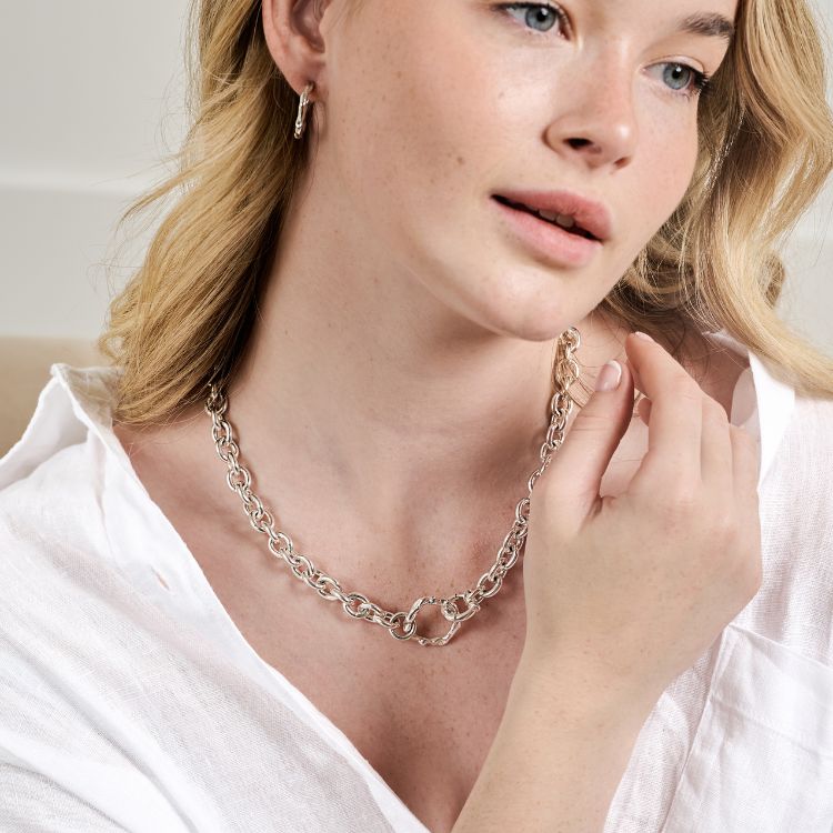 Molten Sterling Silver Hoops - Medium - Samuel Perry
