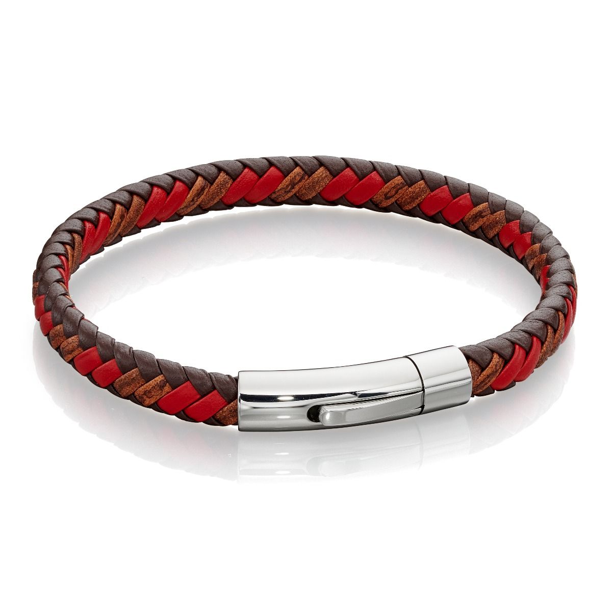 Multi - Tone Woven Leather Bracelet - Samuel Perry