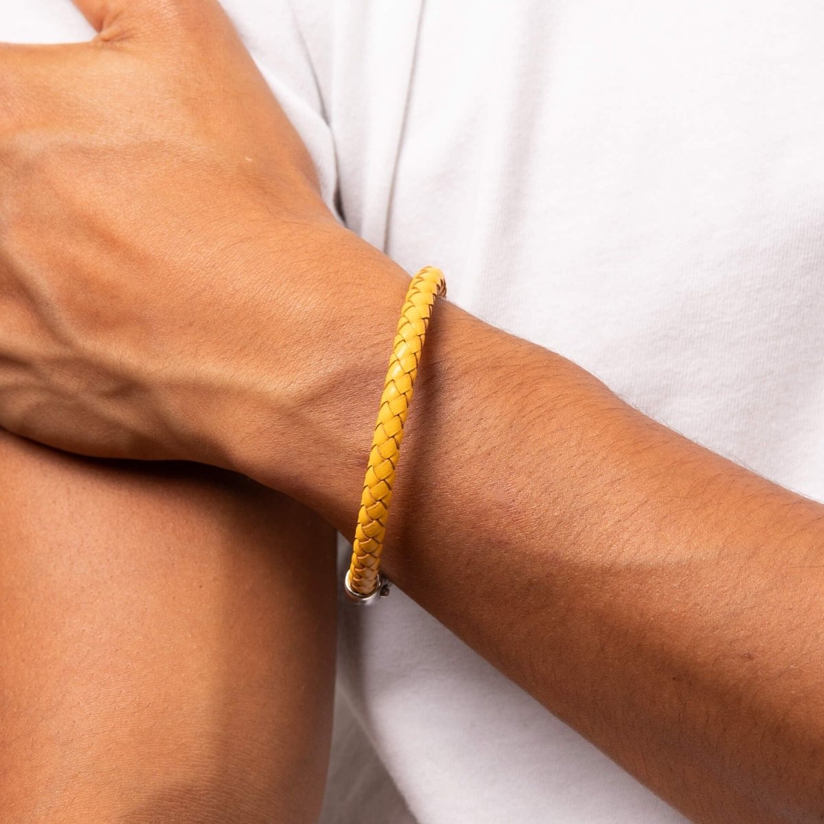 Mustard Yellow Leather Bracelet - Samuel Perry
