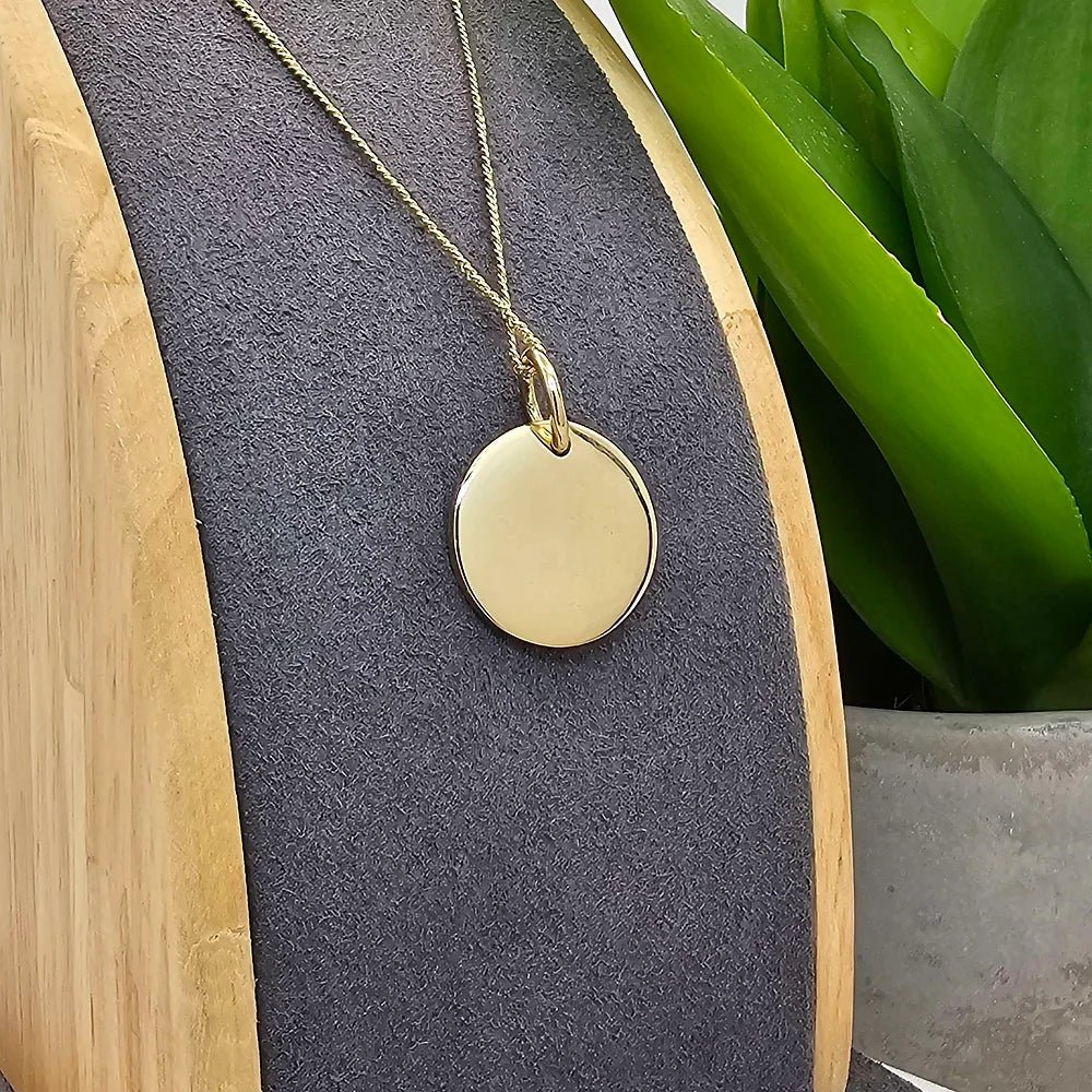 Paw Print Memorial Necklace in 9ct Yellow Gold - Samuel Perry