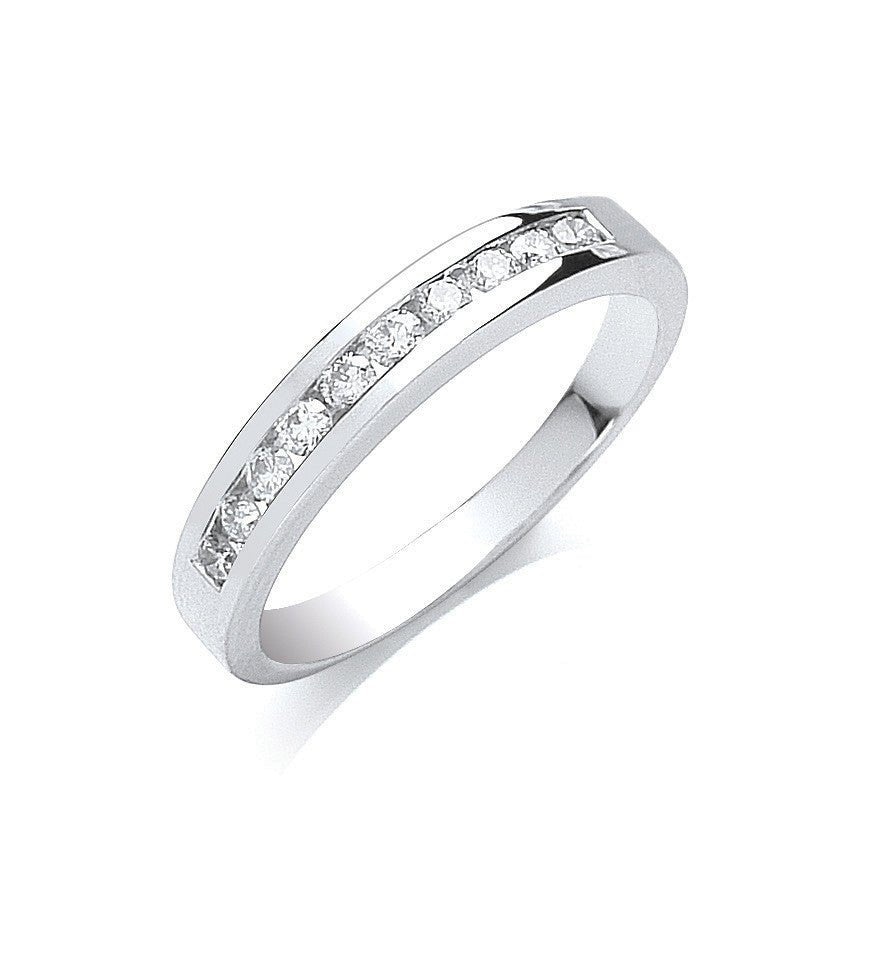 Platinum 0.25ct Diamond Eternity Ring - Samuel Perry