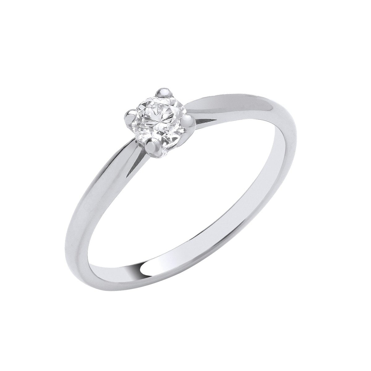 Platinum 0.25ct Diamond Solitaire Engagement Ring - Samuel Perry