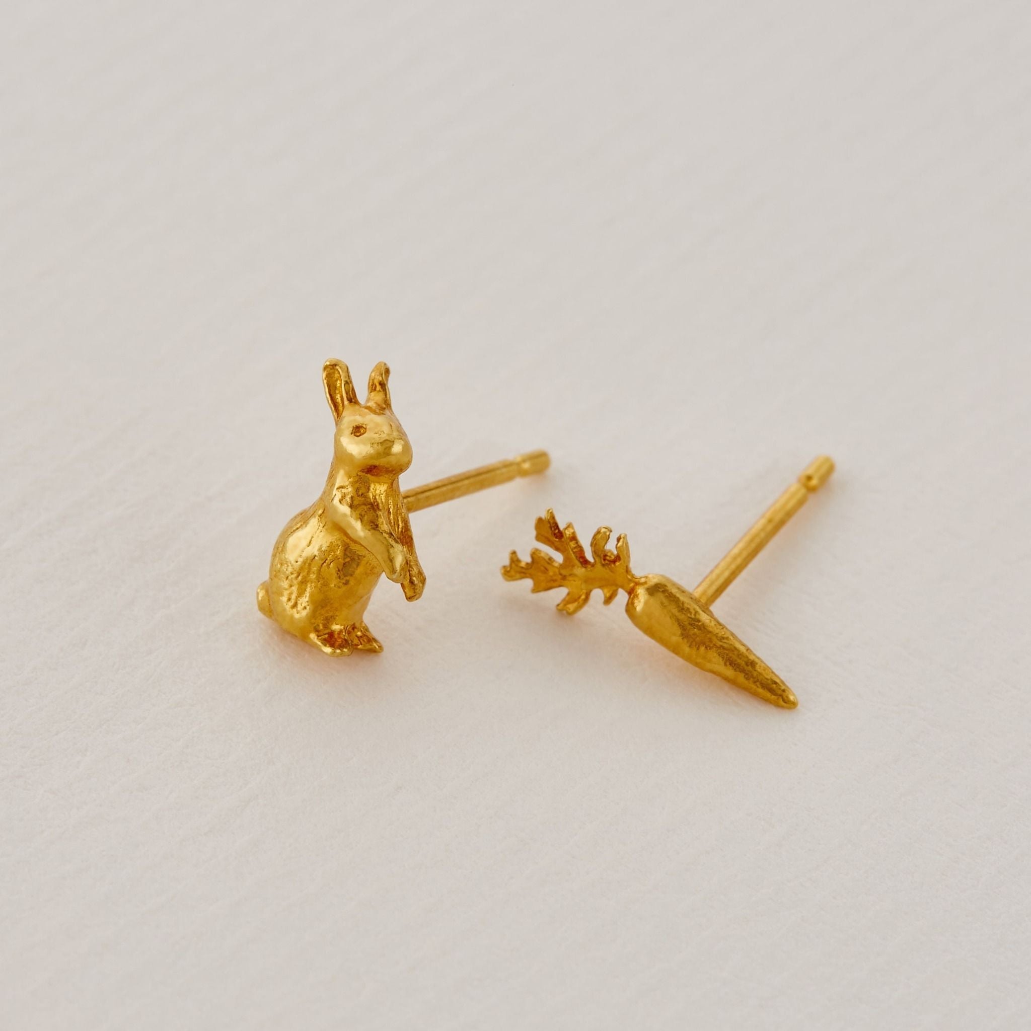 Rabbit & Carrot Asymmetric Earrings - Samuel Perry