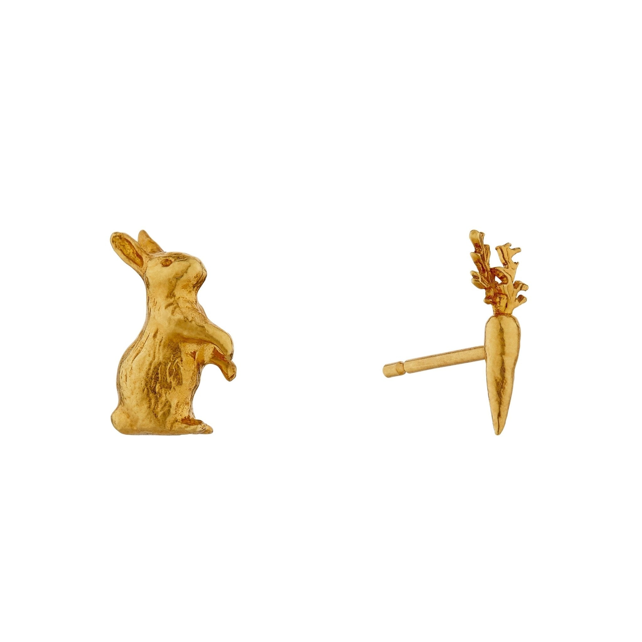 Rabbit & Carrot Asymmetric Earrings - Samuel Perry