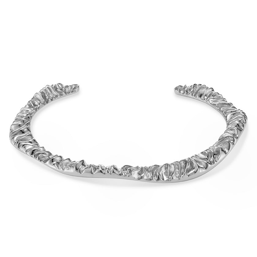 Ripple Bangle in NHS AgAIN Silver - Samuel Perry