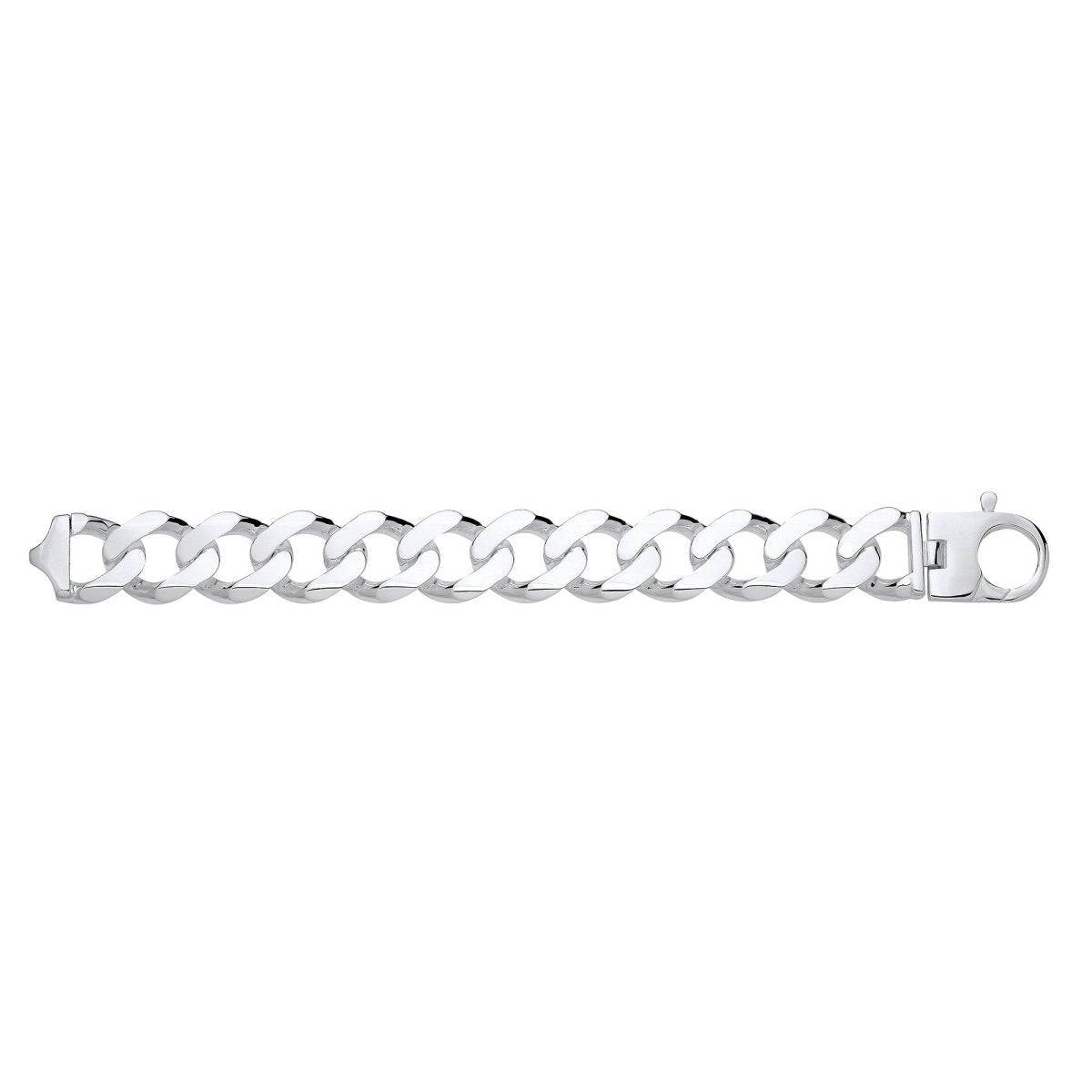 Silver 23.5mm Luxurious Curb Chain - Samuel Perry
