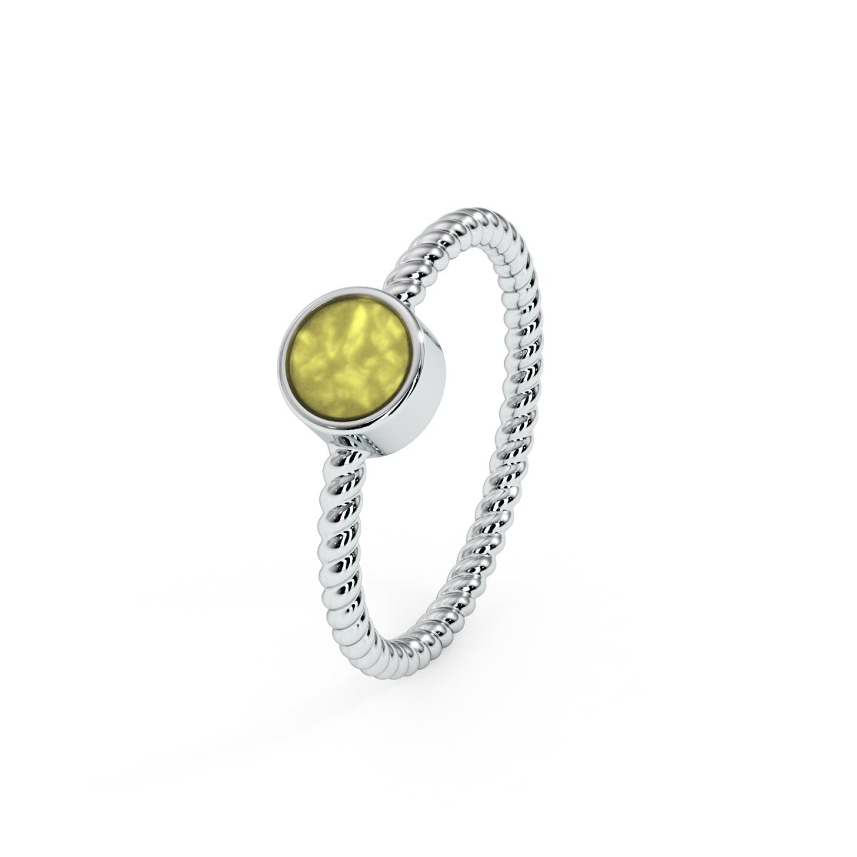 Single Twist Memorial Ashes Ring - Samuel Perry