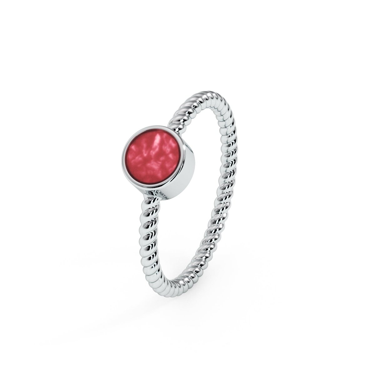 Single Twist Memorial Ashes Ring - Samuel Perry