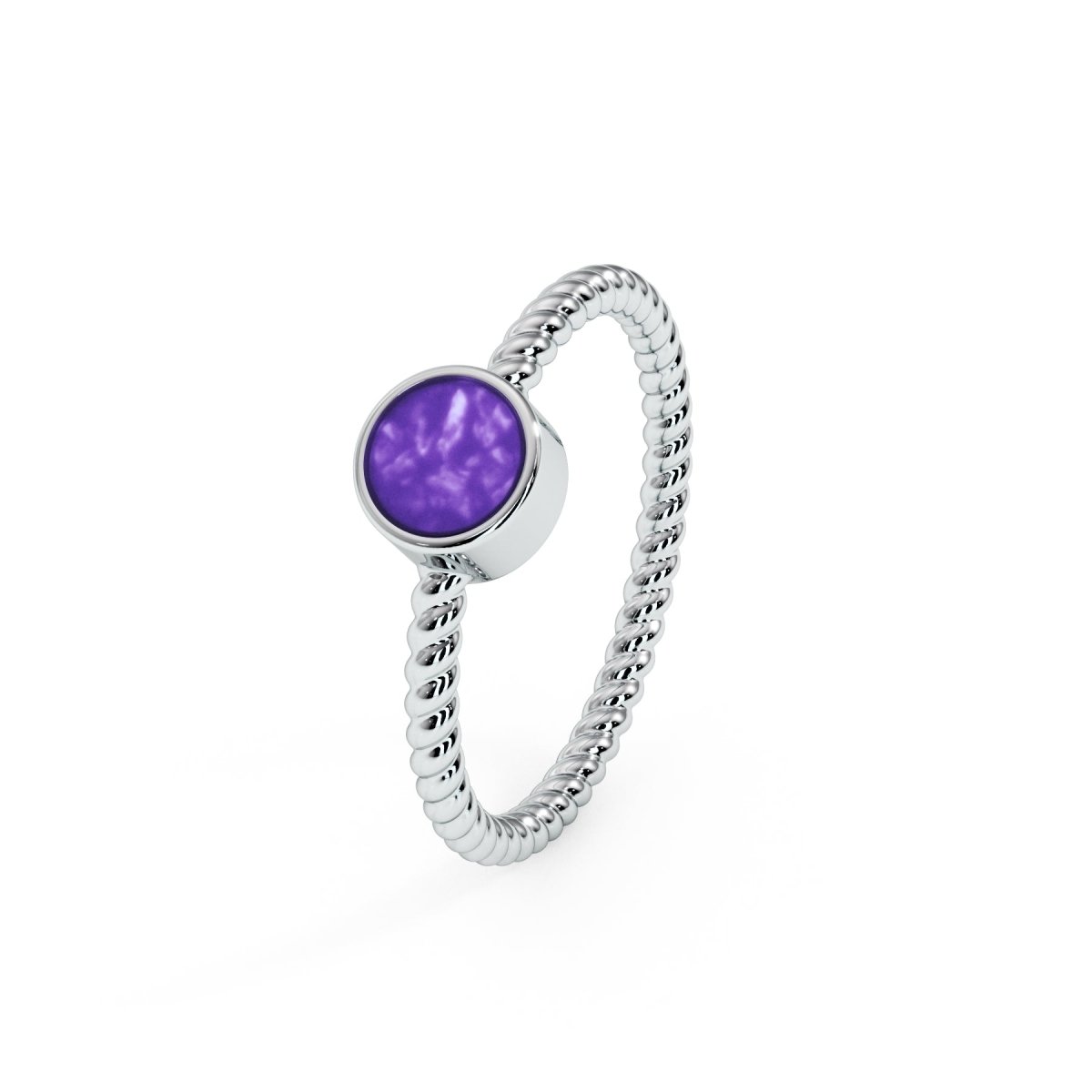 Single Twist Memorial Ashes Ring - Samuel Perry