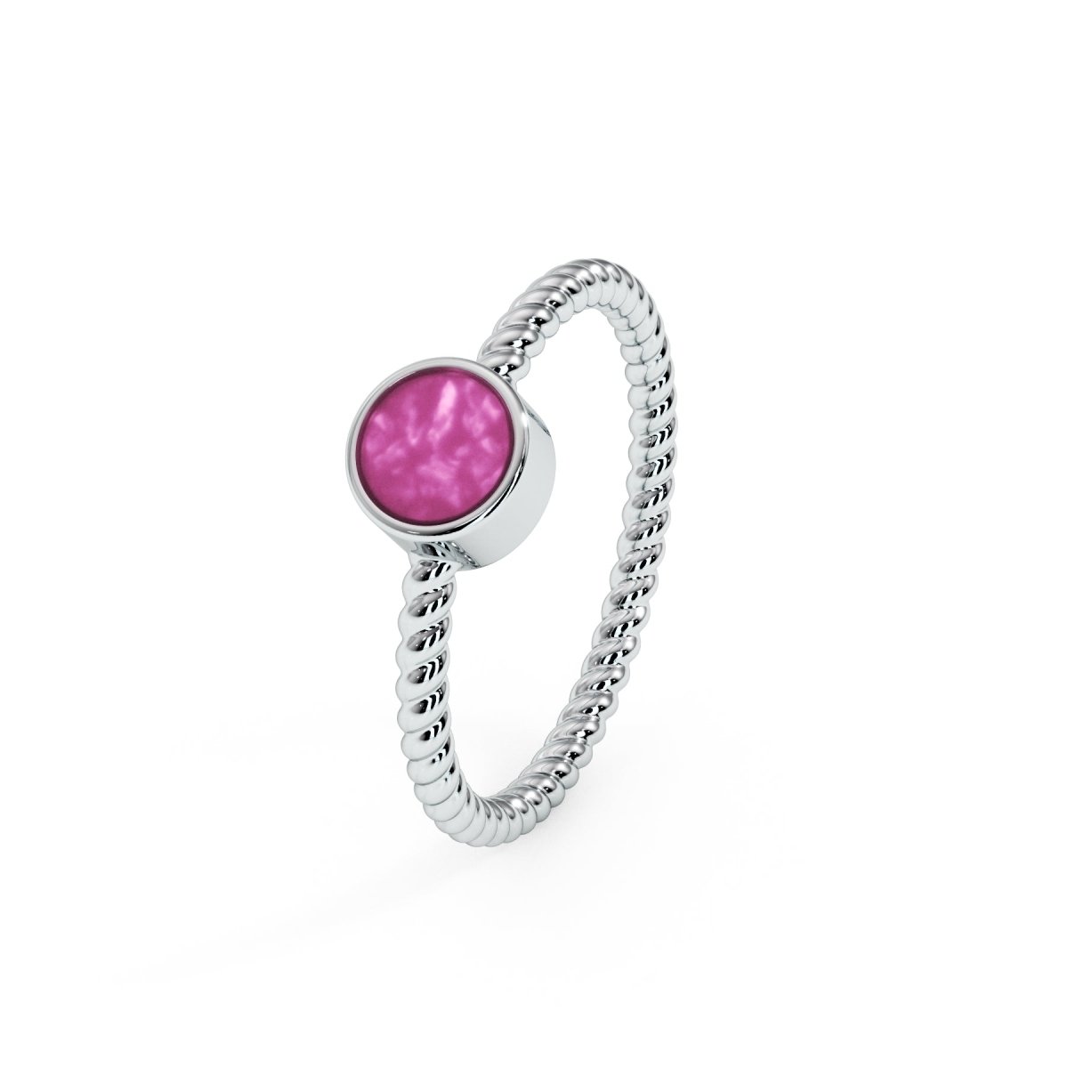 Single Twist Memorial Ashes Ring - Samuel Perry