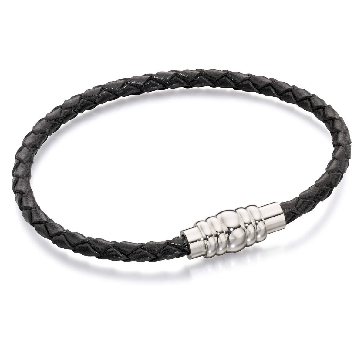 Skinny Leather Bracelet With Magnetic Clasp - Samuel Perry