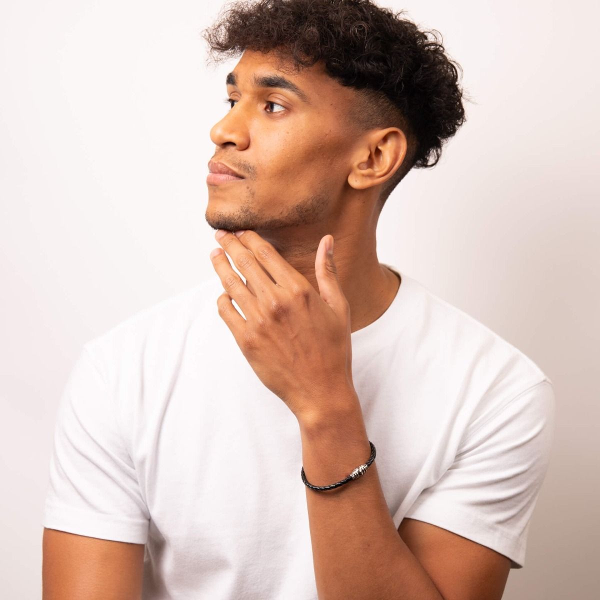 Skinny Leather Bracelet With Magnetic Clasp - Samuel Perry