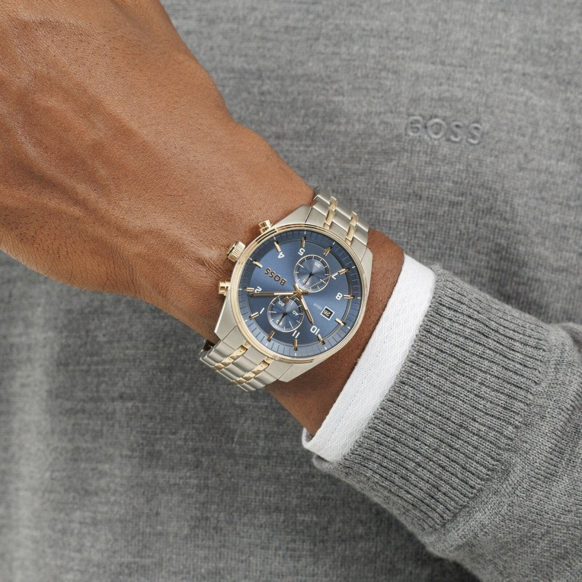 Skytraveller Chronograph 44mm Mens Watch Blue - Samuel Perry