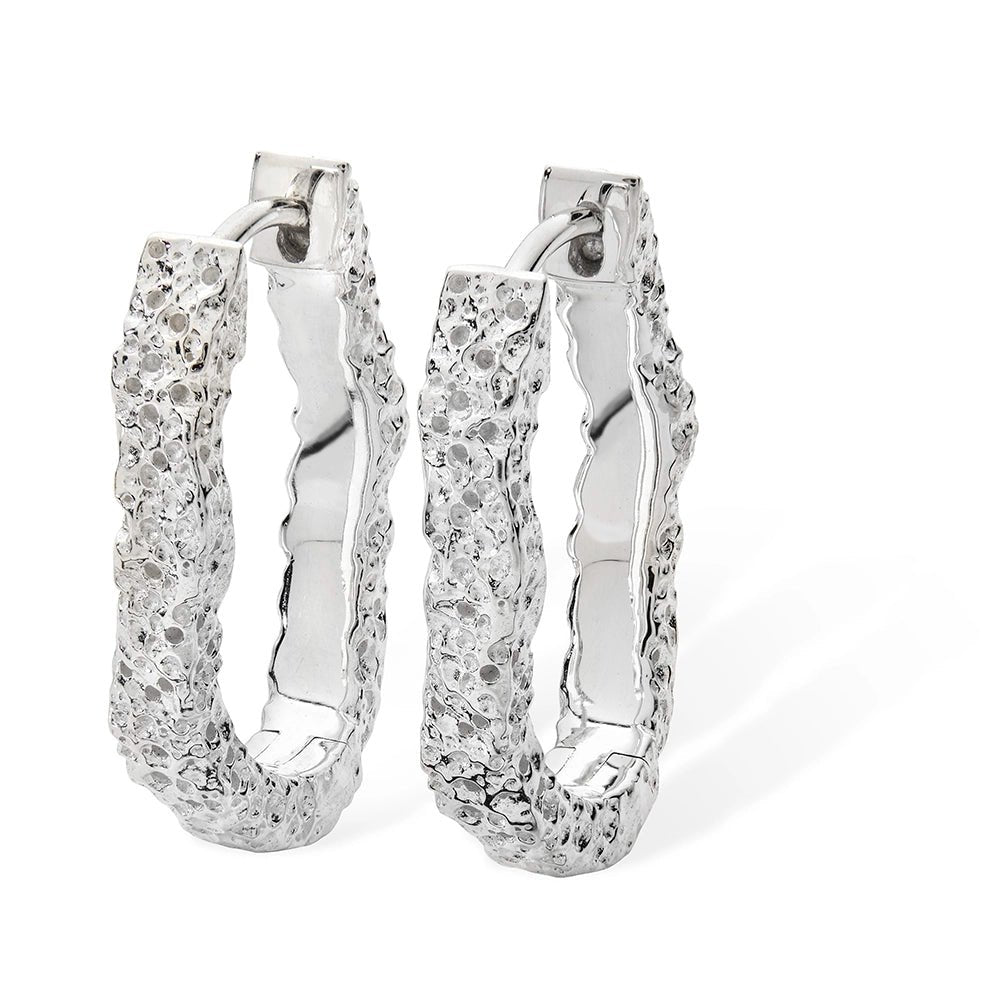 Small Hula Hoop Earrings in Sterling Silver - Samuel Perry