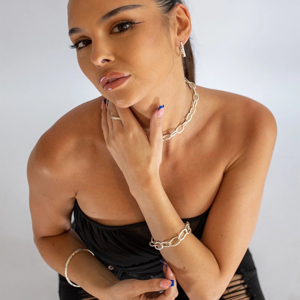 Small Hula Hoop Earrings in Sterling Silver - Samuel Perry