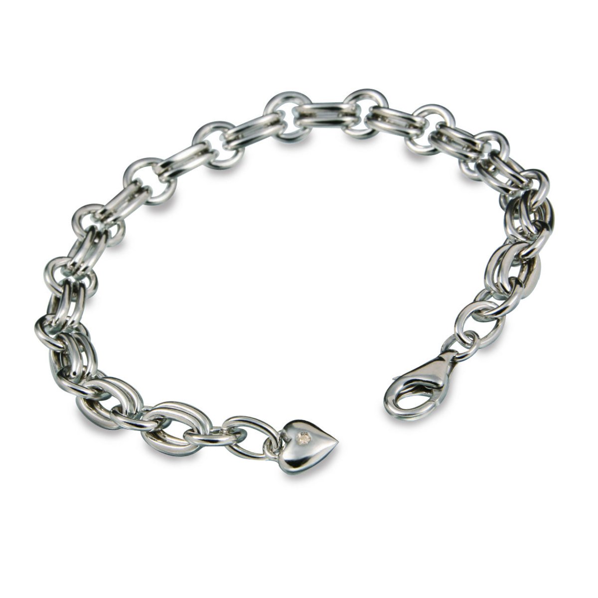Statement Silver Charm Bracelet - Samuel Perry